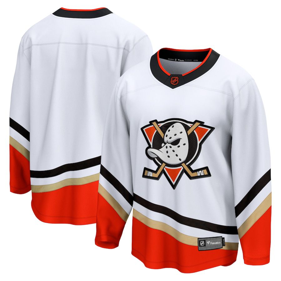 Men Anaheim Ducks Fanatics Branded White Special Edition Breakaway Blank NHL Jersey